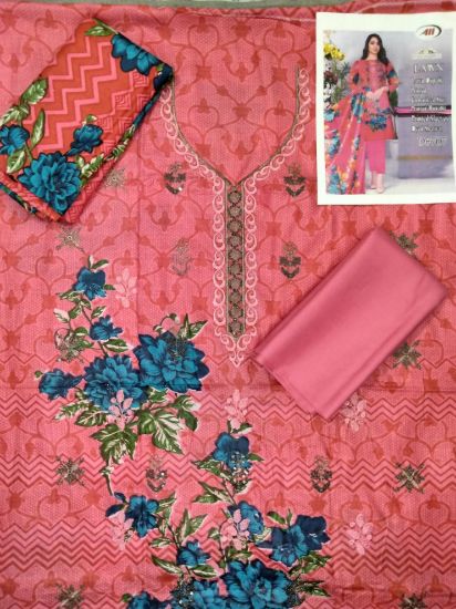 Picture of 3 Piece Lawn Suit - Unstitch - Pink